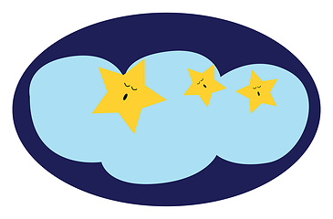 Image showing Sleeping stars vector or color illustration