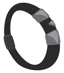 Image showing Black-colored cartoon wrist band vector or color illustration