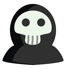 Image showing Halloween death mask vector illustration on white background 