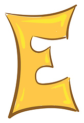 Image showing Letter E alphabet vector or color illustration