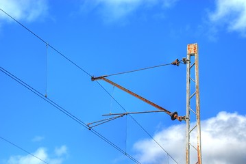 Image showing Electrical train wires