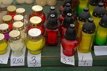 Image showing cemetery candles