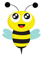 Image showing Bee, vector color illustration.