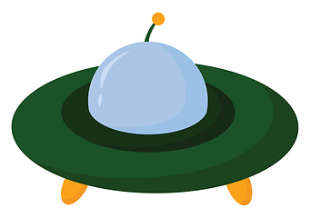 Image showing Clipart of an UFO vector or color illustration