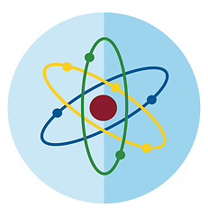 Image showing Structure of atom or the smallest unit of the matter vector colo