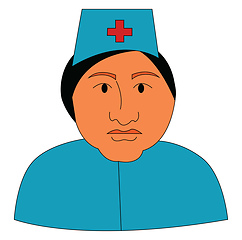 Image showing A nurse at the hospital dressed in her uniform/Nurse uniform dre