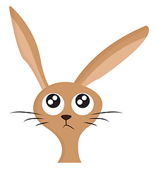 Image showing A rabbit with longs ears vector or color illustration