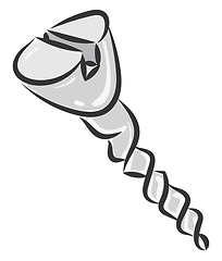 Image showing A silver screw vector or color illustration