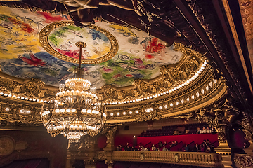 Image showing The Palais Garnier, Opera of Paris, interiors and details