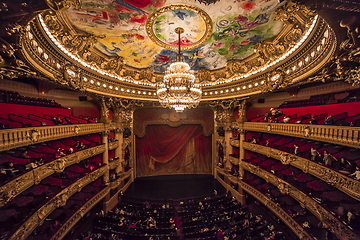 Image showing The Palais Garnier, Opera of Paris, interiors and details