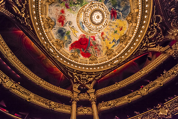 Image showing The Palais Garnier, Opera of Paris, interiors and details