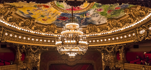 Image showing The Palais Garnier, Opera of Paris, interiors and details