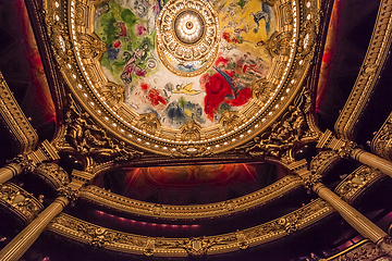 Image showing The Palais Garnier, Opera of Paris, interiors and details