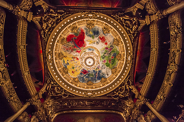 Image showing The Palais Garnier, Opera of Paris, interiors and details