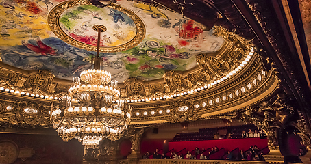 Image showing The Palais Garnier, Opera of Paris, interiors and details