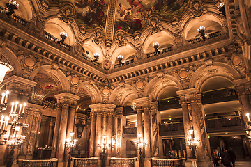 Image showing The Palais Garnier, Opera of Paris, interiors and details