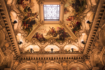 Image showing The Palais Garnier, Opera of Paris, interiors and details