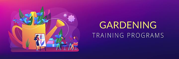 Image showing Garden workshop concept banner header