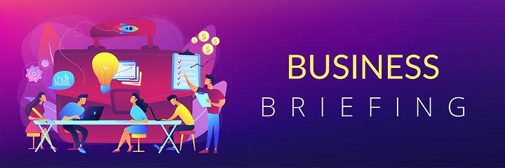 Image showing Business briefing concept banner header