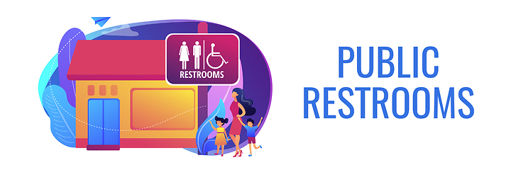 Image showing Public restroomsconcept banner header
