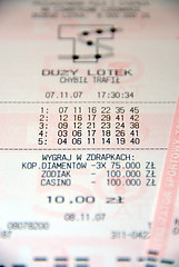 Image showing lottery ticket