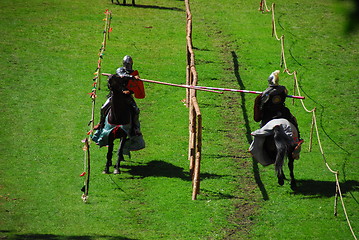 Image showing knights on horses