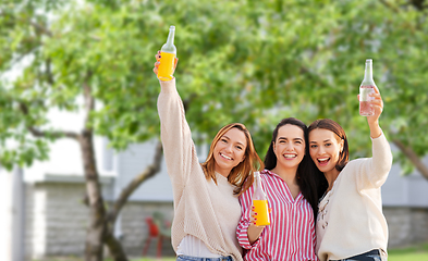 Image showing young women toasting non alcoholic drinks