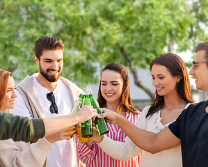 Image showing friends toasting non alcoholic drinks