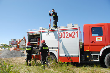 Image showing Fireman after work