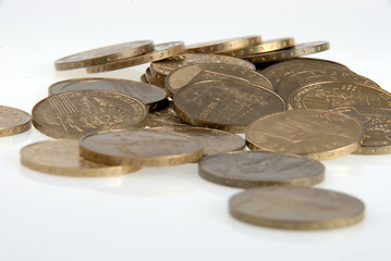 Image showing coins on white