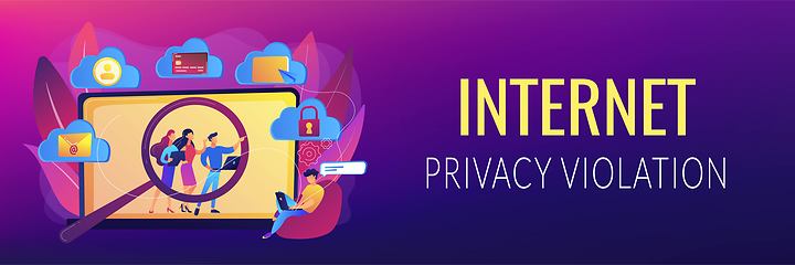 Image showing Digital ethics and privacy concept banner header