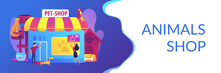 Image showing Animals shop concept banner header