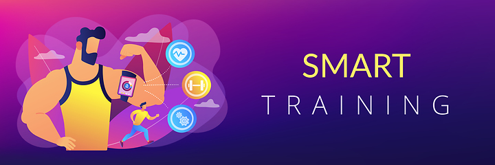 Image showing Smart training concept banner header.