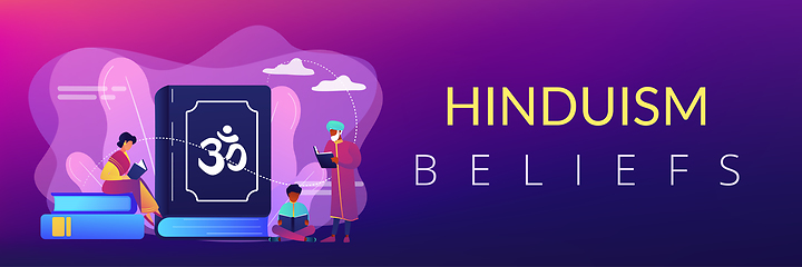 Image showing Hinduism concept banner header.