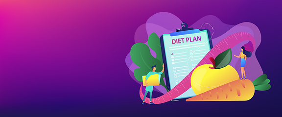 Image showing Nutrition diet concept banner header.