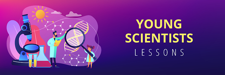 Image showing Science camp concept banner header.