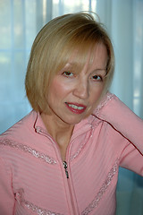 Image showing Woman Blonde Pink
