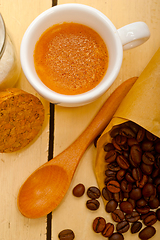 Image showing espresso coffee and beans