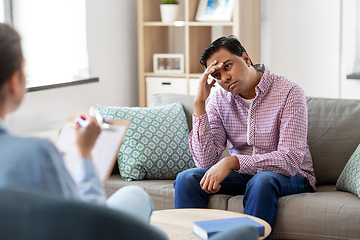 Image showing man and psychologist at psychotherapy session