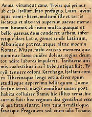 Image showing Latin Calligraphy (from Virgil's Aeneid)