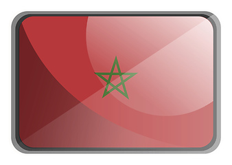 Image showing Vector illustration of Morocco flag on white background.