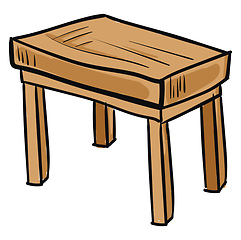 Image showing Painting of an ancient wooden table vector or color illustration