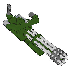 Image showing 3D vector illustration on white background  of a military machin