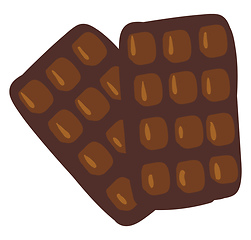 Image showing Chocolate bar vector or color illustration