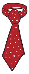 Image showing A red tie vector or color illustration