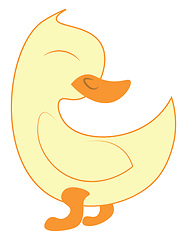 Image showing Painting of a small little baby duck known as duckling vector co