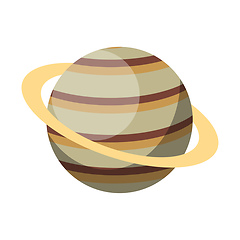 Image showing Simple Saturn design vector illustration on white background.