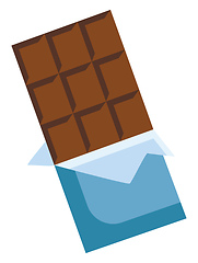 Image showing Simple vector illustration of chocolate on white background.