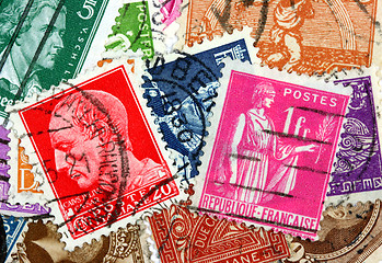 Image showing Stamps collection