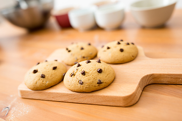 Image showing Chocolate chip cookies